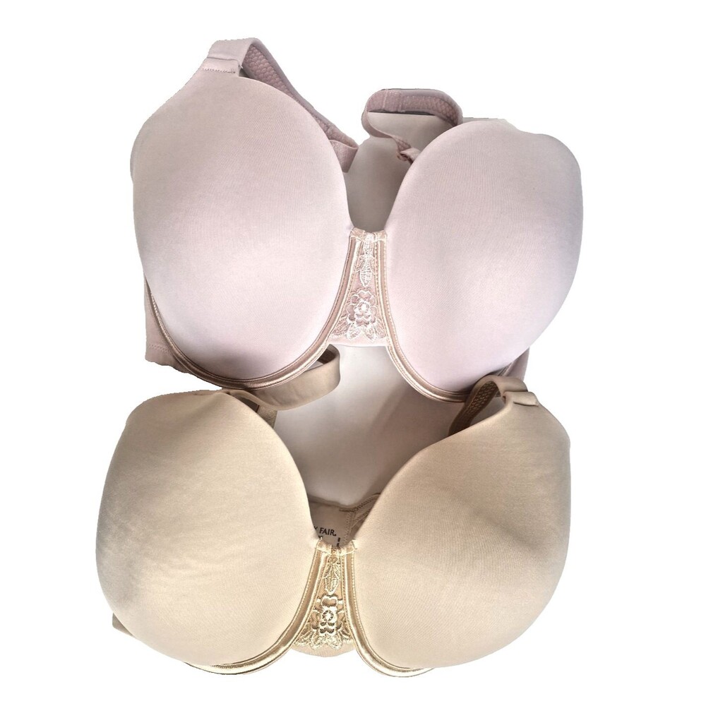 Lot of 2! Vanity Fair Beauty Back Smoothing Full Figure Minimizer Bra 76380 -36G